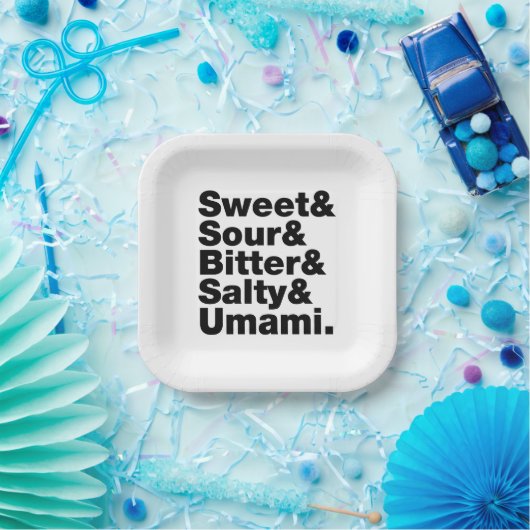 Assiettes En Carton Cinq saveurs de base (Fête)