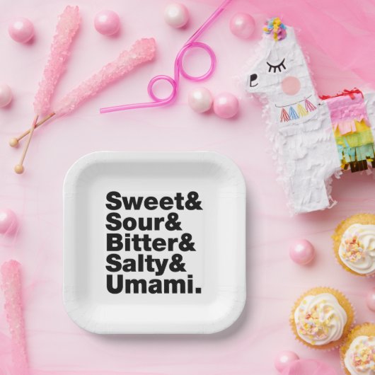 Assiettes En Carton Cinq saveurs de base (Fête)