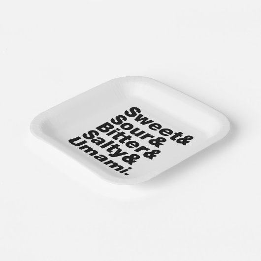 Assiettes En Carton Cinq saveurs de base (Angulaire)