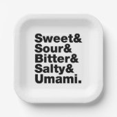 Assiettes En Carton Cinq saveurs de base (Recto)