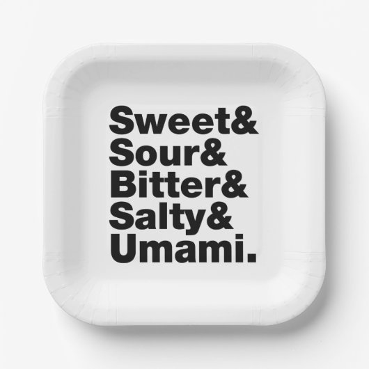 Assiettes En Carton Cinq saveurs de base (Recto)