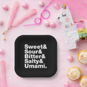 Assiettes En Carton Cinq saveurs de base (Fête)