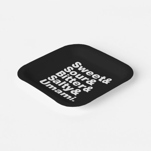 Assiettes En Carton Cinq saveurs de base (Angulaire)