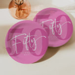 Assiettes En Carton Cinquante-cinquantième anniversaire rose<br><div class="desc">C'est un rose Cinquante 50ème Anniversaire Plaques de papier fête!</div>