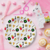 Assiettes En Carton Cinquante Diner Nostalgic Style Records, Nourritur (Fête)