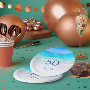 Assiettes En Carton Cinquante et fabuleux 50e Anniversaire Suite de pl