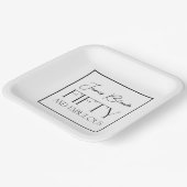 Assiettes En Carton Cinquante et fabuleux blanc pour hommes élégants (Angulaire)