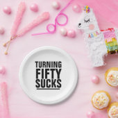 Assiettes En Carton cinquantième Les PLAQUES À PAPIER D'ANNIVERSAIRE, (Fête)