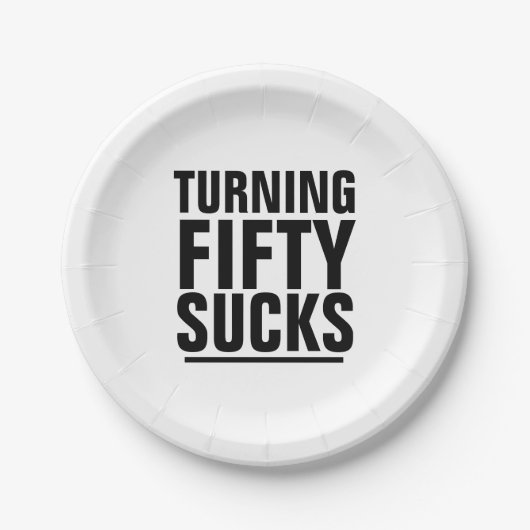 Assiettes En Carton cinquantième Les PLAQUES À PAPIER D'ANNIVERSAIRE, (Devant)