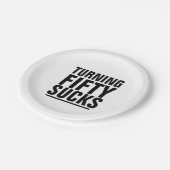 Assiettes En Carton cinquantième Les PLAQUES À PAPIER D'ANNIVERSAIRE, (Angle)