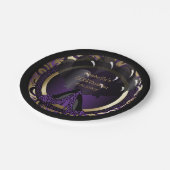 Assiettes En Carton cinquantième Talons hauts pourpres de léopard de (Angle)