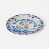 Assiettes En Carton Cinquième anniversaire garçons Cinq ans parti (Angle)