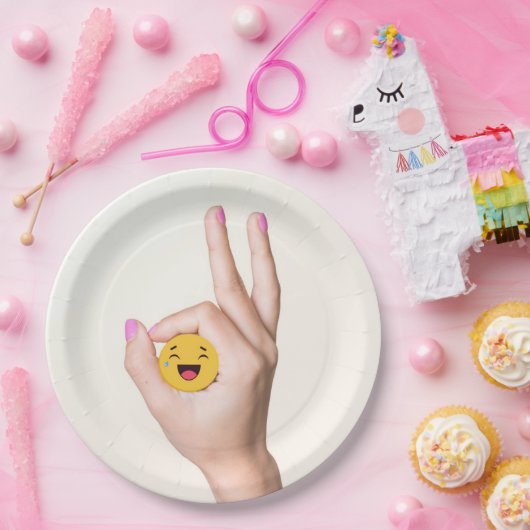 Assiettes En Carton Circle Game Ok Vous A Obtenu (Fête)