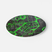 Assiettes En Carton Circuit vert (Angle)