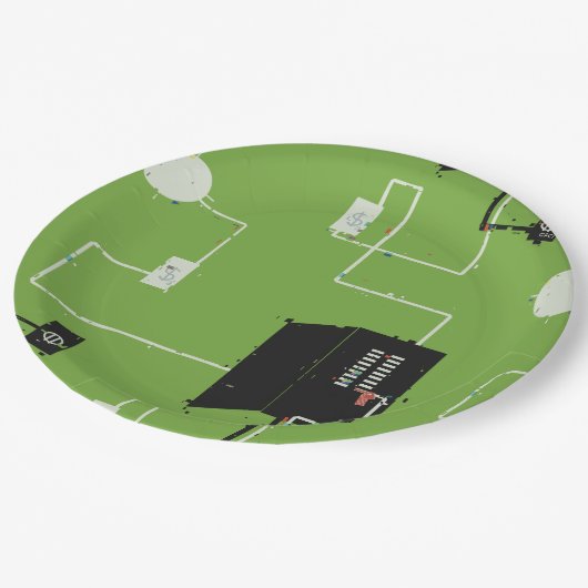 Assiettes En Carton Circuits (Angle)