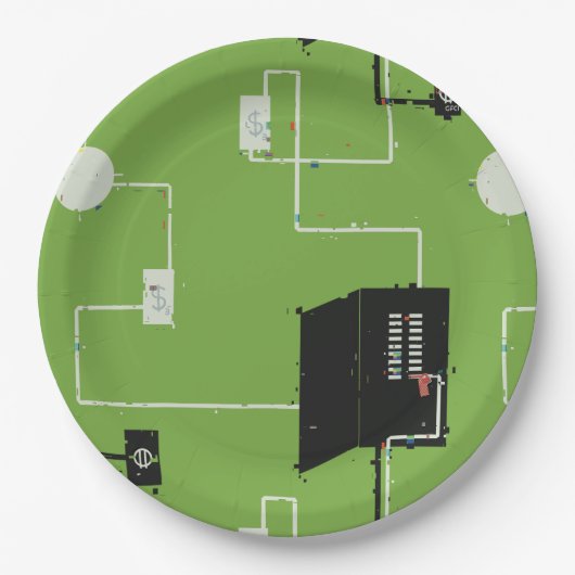 Assiettes En Carton Circuits (Devant)