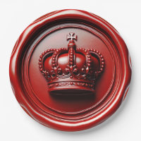 Cire de bougie rouge pour sceau de couronne royale