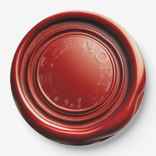 Assiettes En Carton Cire de bougie rouge Scellé Glace claire "Le Pôle