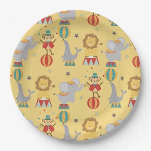 Assiettes En Carton Cirque (Devant)