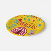 Assiettes En Carton Cirque Anniversaire Fun Jaune Coloré Jaune (Angle)