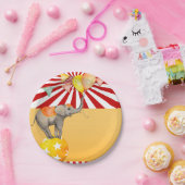 Assiettes En Carton Cirque Elephant sur Ball Carnival Baby shower Part (Fête)