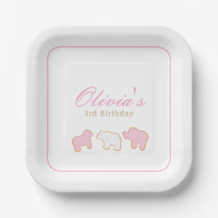 Assiettes En Carton cirque givré Animaux Cookies décoration de fête d'