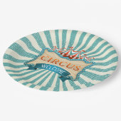 Assiettes En Carton Cirque Turquoise Tente rouge Anniversaire Plaque p (Angle)