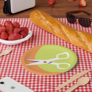 Assiettes En Carton Ciseaux Plaques de papier Icône