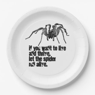 Assiettes En Carton Citation d'araignée proverbe design
