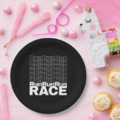 Assiettes En Carton Citation de course en cours de course motivationne (Fête)