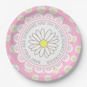 Assiettes En Carton Citation de la fille de bébé Baby shower à thème m