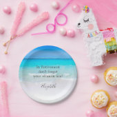 Assiettes En Carton Citation de retraite Plage mer et sable (Fête)