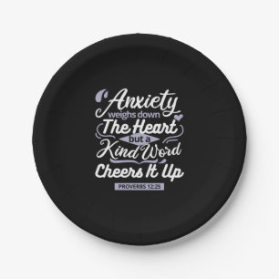 Assiettes En Carton Citation d'encouragement chrétien – Anxiété et gen