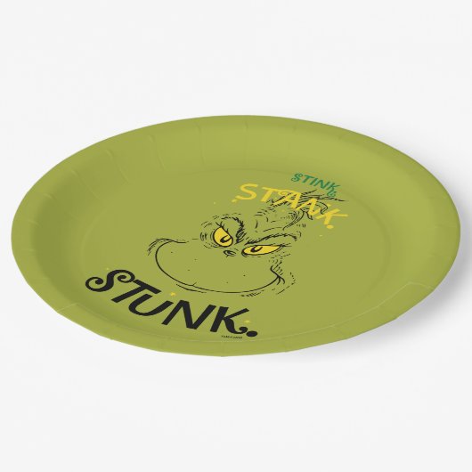Assiettes En Carton Citation Grinch Mister Stink Stunk (Angle)