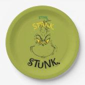 Assiettes En Carton Citation Grinch Mister Stink Stunk (Devant)