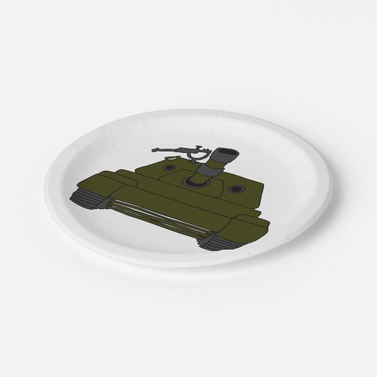 Assiettes En Carton Citerne militaire (Angle)