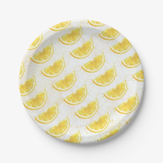 Assiettes En Carton Citron (Devant)