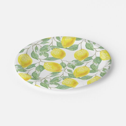 Assiettes En Carton Citron (Angle)