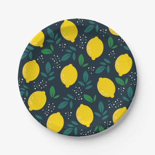 Assiettes En Carton Citron (Devant)