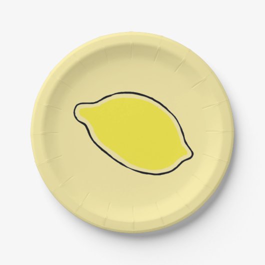 Assiettes En Carton Citron (Devant)