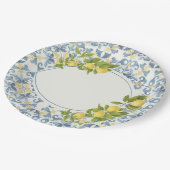 Assiettes En Carton Citron Carrelage Bleu Italien (Angle)