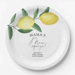 Assiettes En Carton Citron Citrus - Baby shower de maman's main squeez