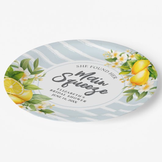 Assiettes En Carton Citron Citrus Fête des mariées principale (Angle)