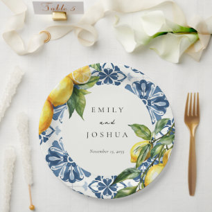 Assiettes En Carton Citron Citrus Positano Mariage italien