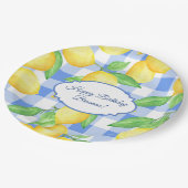 Assiettes En Carton Citron d'été En vichy Anniversaire (Angle)