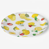 Assiettes En Carton Citron et fraise 2 (Angle)