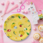 Assiettes En Carton Citron et fraise 3 (Fête)