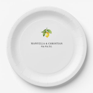 Assiettes En Carton Citron jaune