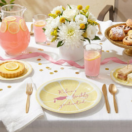 Assiettes En Carton Citron Personnalisé Fraîchement Diplômé