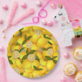 Assiettes En Carton Citron plein (Fête)